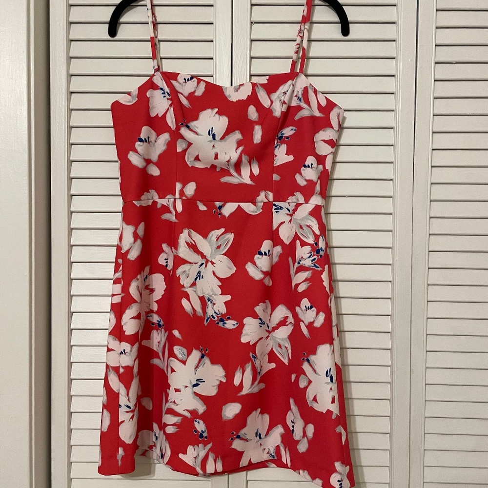 French Connection Red Floral Mini Dress